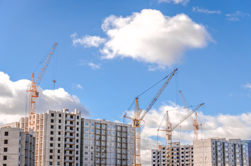 Fototapeta premium New residential development and powerful crane