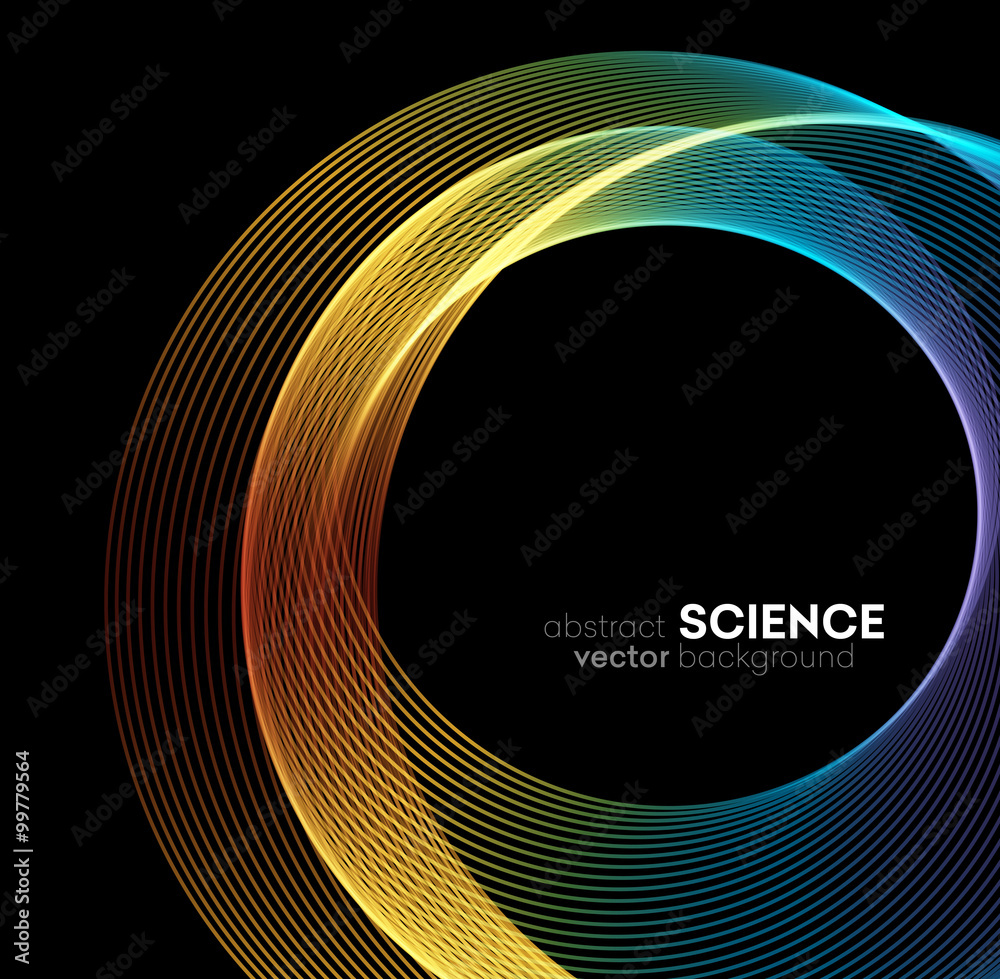 Poster abstract vector background, futuristic wavy