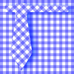 Blue Gingham Farhers Day Background
