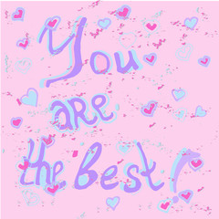 Handwriting in girlish style