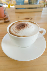 Cup of coffee on the table