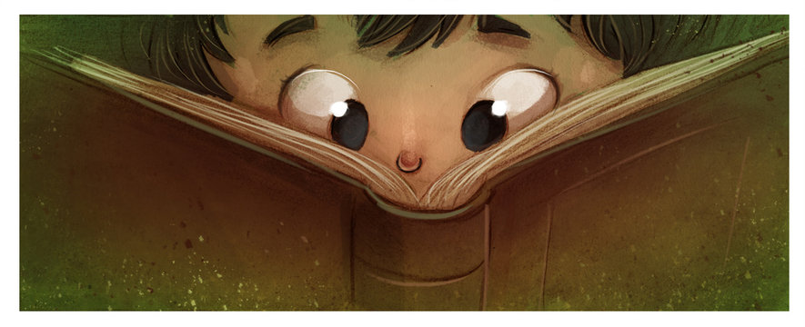 ni&ntilde;o leyendo un libro