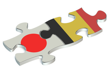 Belgium and Japan puzzles from flags