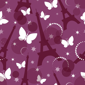 Fashion seamless background on pink