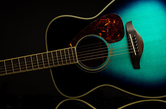 Guitar with reflection