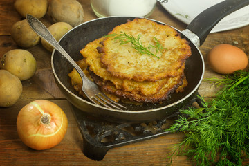 Homemade potato pancakes