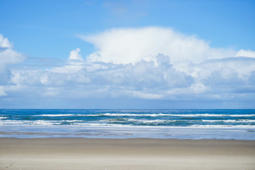 Fototapeta na wymiar Clouds over the ocean coast