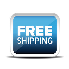Free shipping button vector