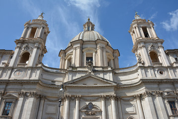 Fototapeta na wymiar Santa Agnese in Agone in Piazza Navona Square, Rome