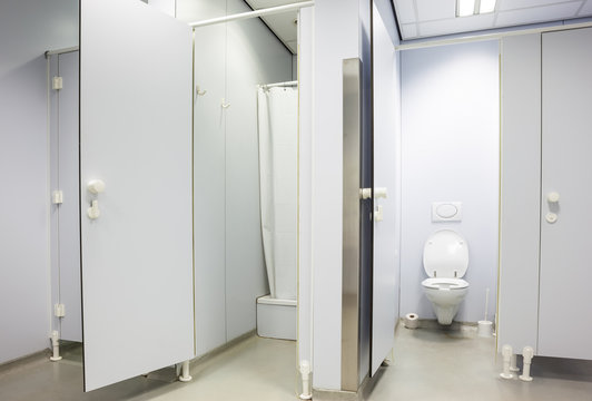 public toilet for men and shower