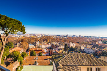 Fototapeta premium winter cityscape of Rome