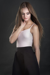 Fototapeta premium girl teenager in studio