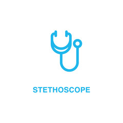 Medical stethoscope vector icon