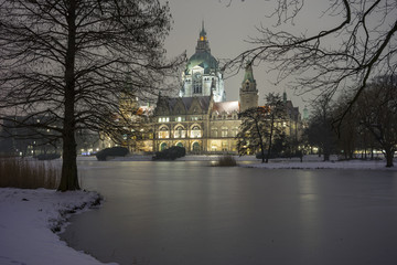 Rathaus Hannover in winter