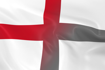 Obraz premium National Decline Concept - Flag of England Fading into Black and White