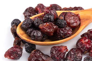 Dried cranberries, cherries and blueberries