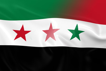 Syrian Crisis Concept Image - Flags of the Syrian Opposition and