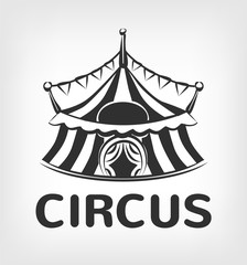 Circus vector black icon logo illustration