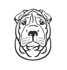 Dog head vector black logo icon illustration