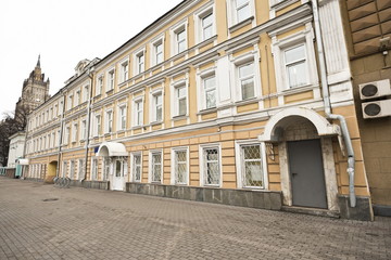 Obraz premium Typical old mansion on Smolensky boulevard in Moscow, Russia.