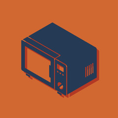 microwave oven isometric 3d icon