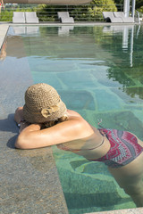 At the pool