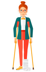 Fototapeta premium Patient with broken leg.