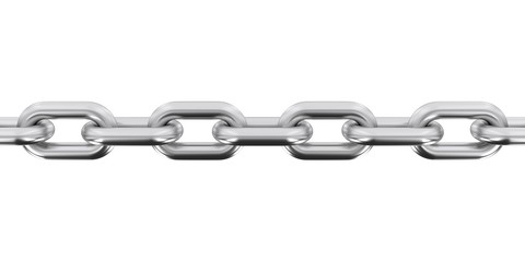 Obraz premium Length of Chain Isolated on White Background