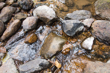Background of water and stone