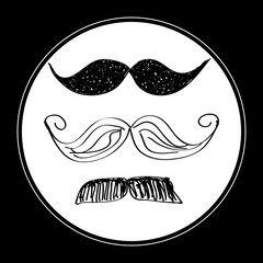 Simple doodle of a moustache