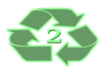 logo de recyclage vert  sur fond blanc