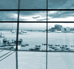 View of International airport terminal
