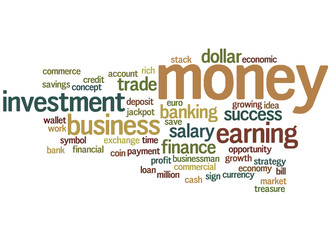 Obraz premium Money word cloud concept 6