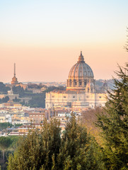 Fototapeta na wymiar Vue des toits de Rome