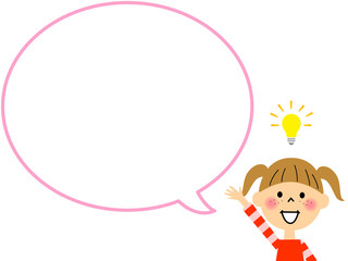 理解した女の子　吹き出し