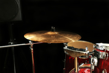 Obraz premium Drum set on a stage