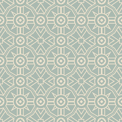 Elegant antique background image of round geometry flower pattern.
