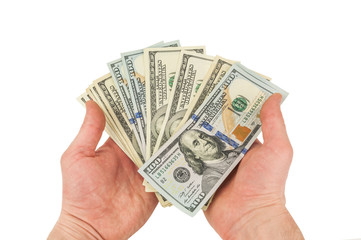 hundred dollars in hands