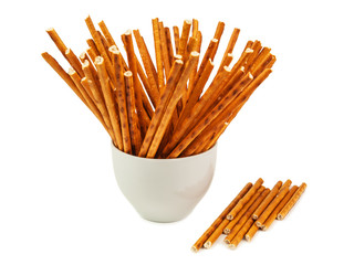isolated salted sticks