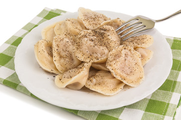 portion of ravioli (pelmeni)