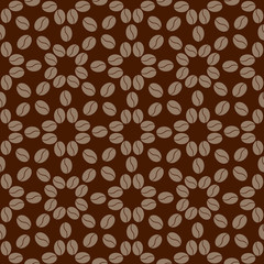 Coffee design seamless pattern 7. Decorative seamless coffee pattern. Illustration of coffee grains design