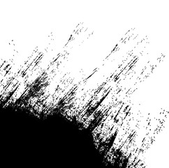 black and white edge texture, isolated on white background,  illustration design element