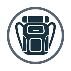 Travel backpack icon