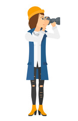 Photographer taking photo.