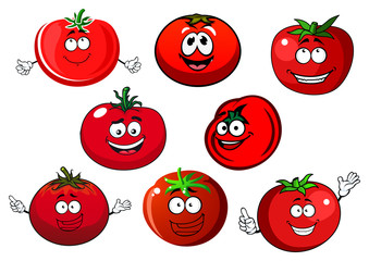 Ripe isolated red tomato vegetables