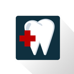 Tooth medical help color icon