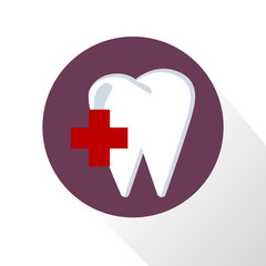 Obraz premium Tooth medical help color icon