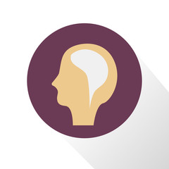 Human head color icon