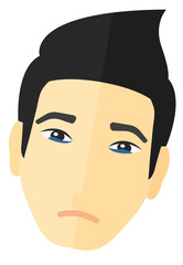 Young depressed man.