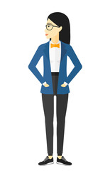 Fototapeta premium Young woman proud of herself.